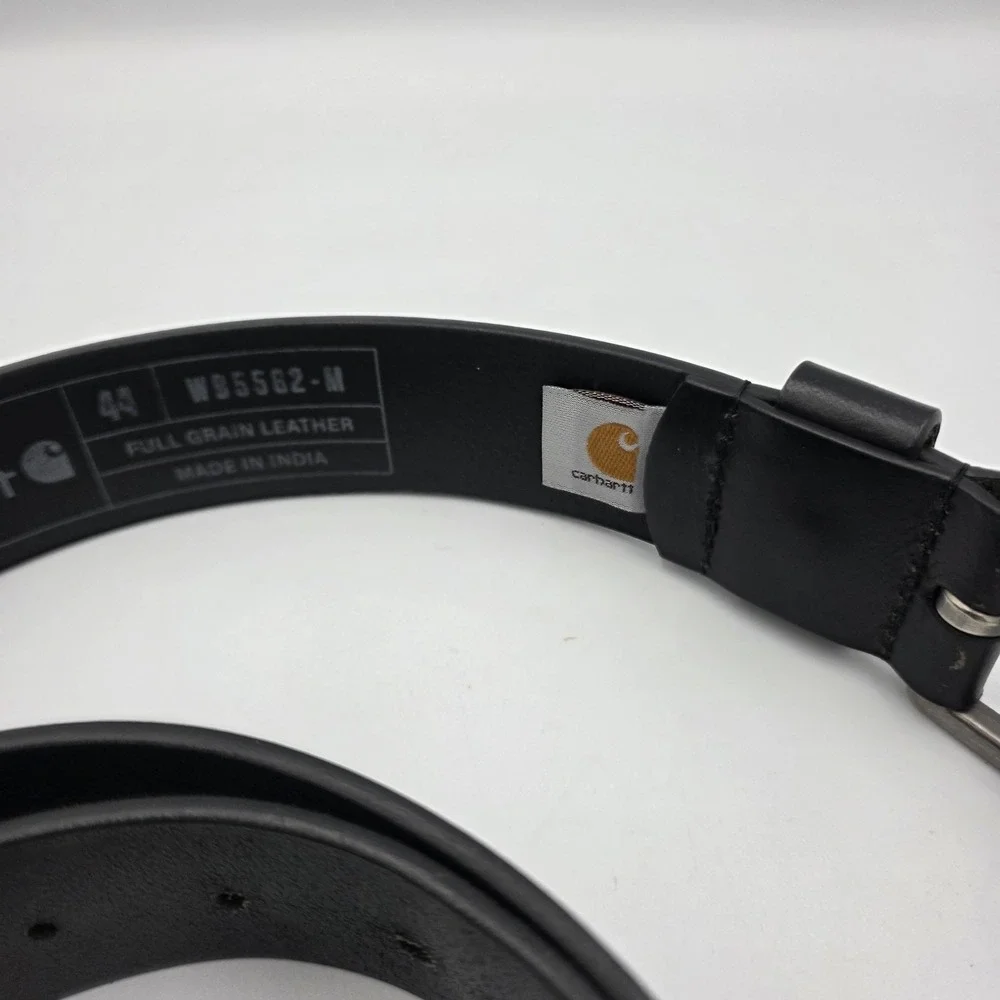 Carhartt‎ Men's Belt Full Grain Leather WB5562-M Size 44 Black 1-1/2